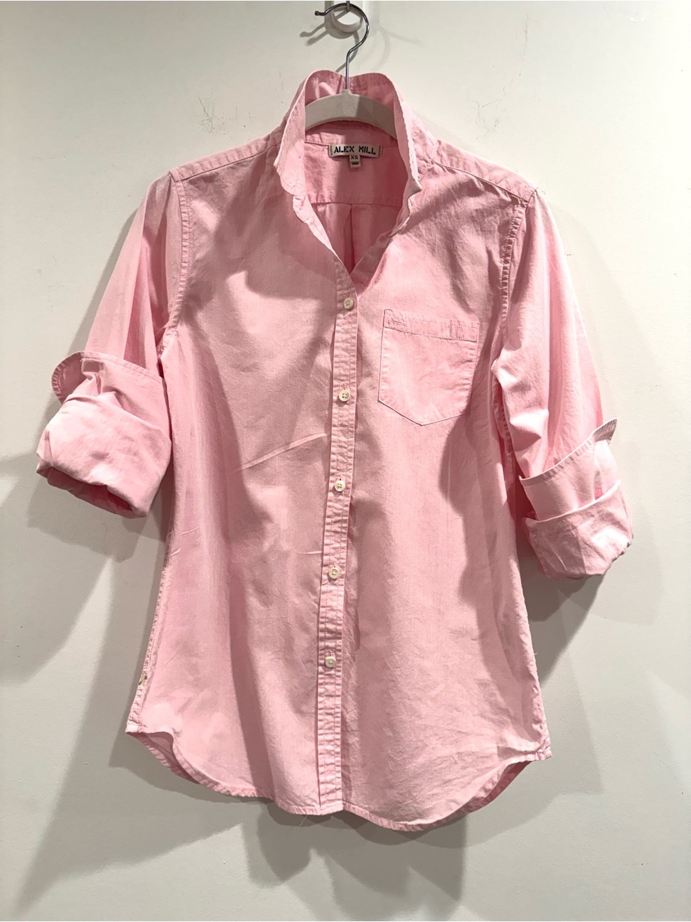 Alex Mill 100% Cotton Classic Button Up Shirt in Light Pink XS EUC Mary’s Rose